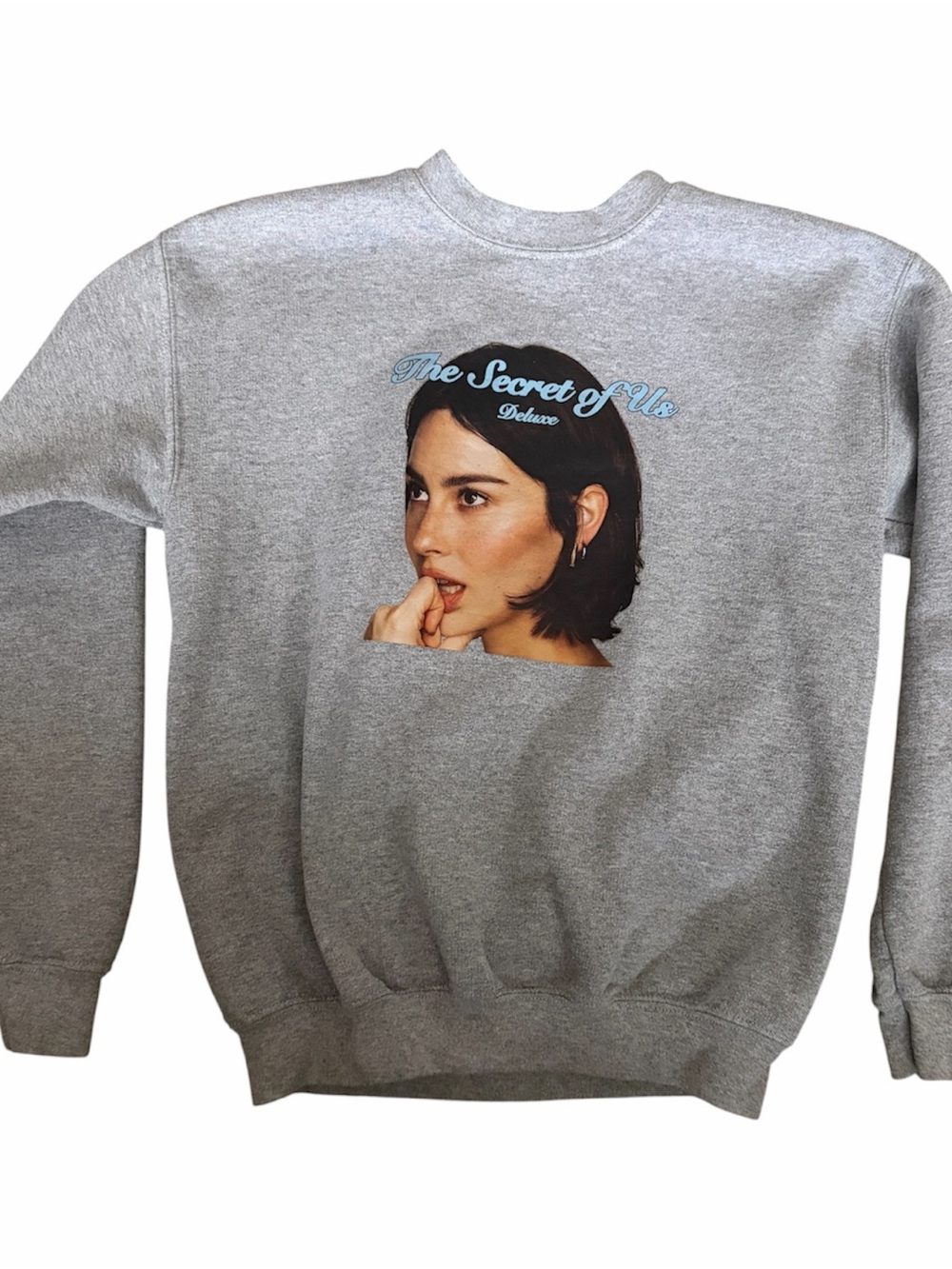 Gildan Gray Crewneck Sweatshirt with Photo Graphic